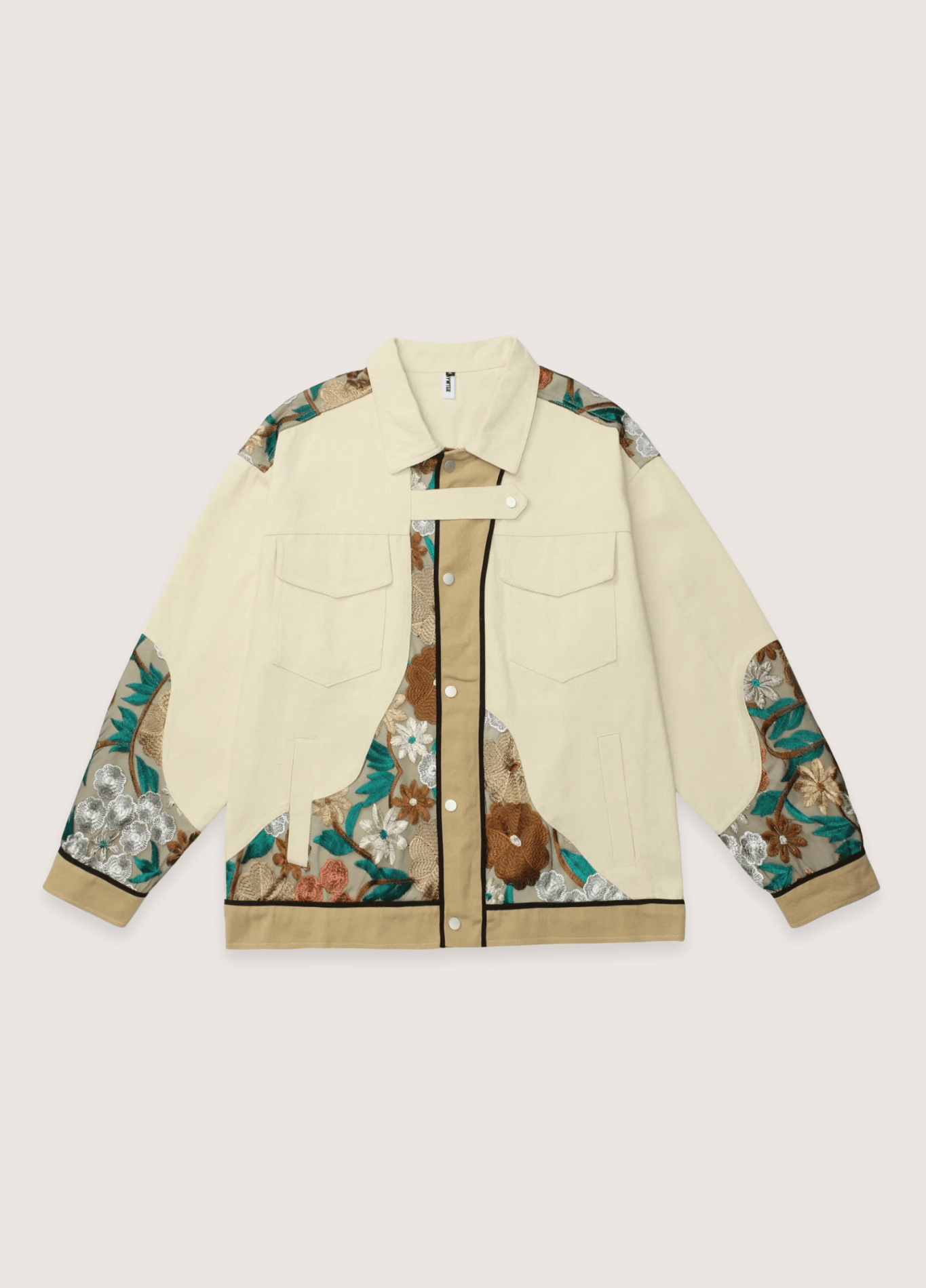 Veste kimono femme motif chrysanthème beige – Kiku Street