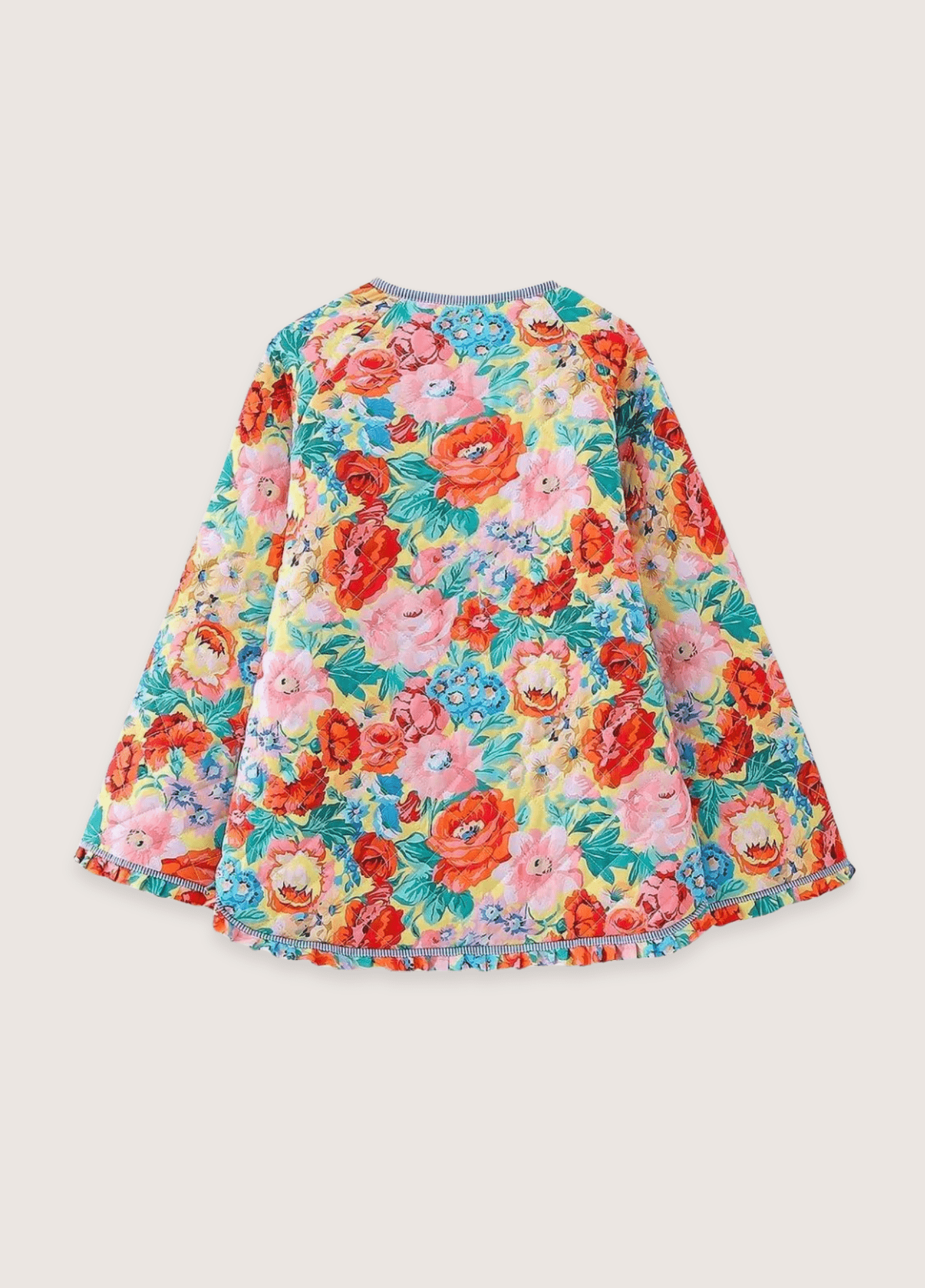 Veste kimono femme motif vague rose – Explosion Florale