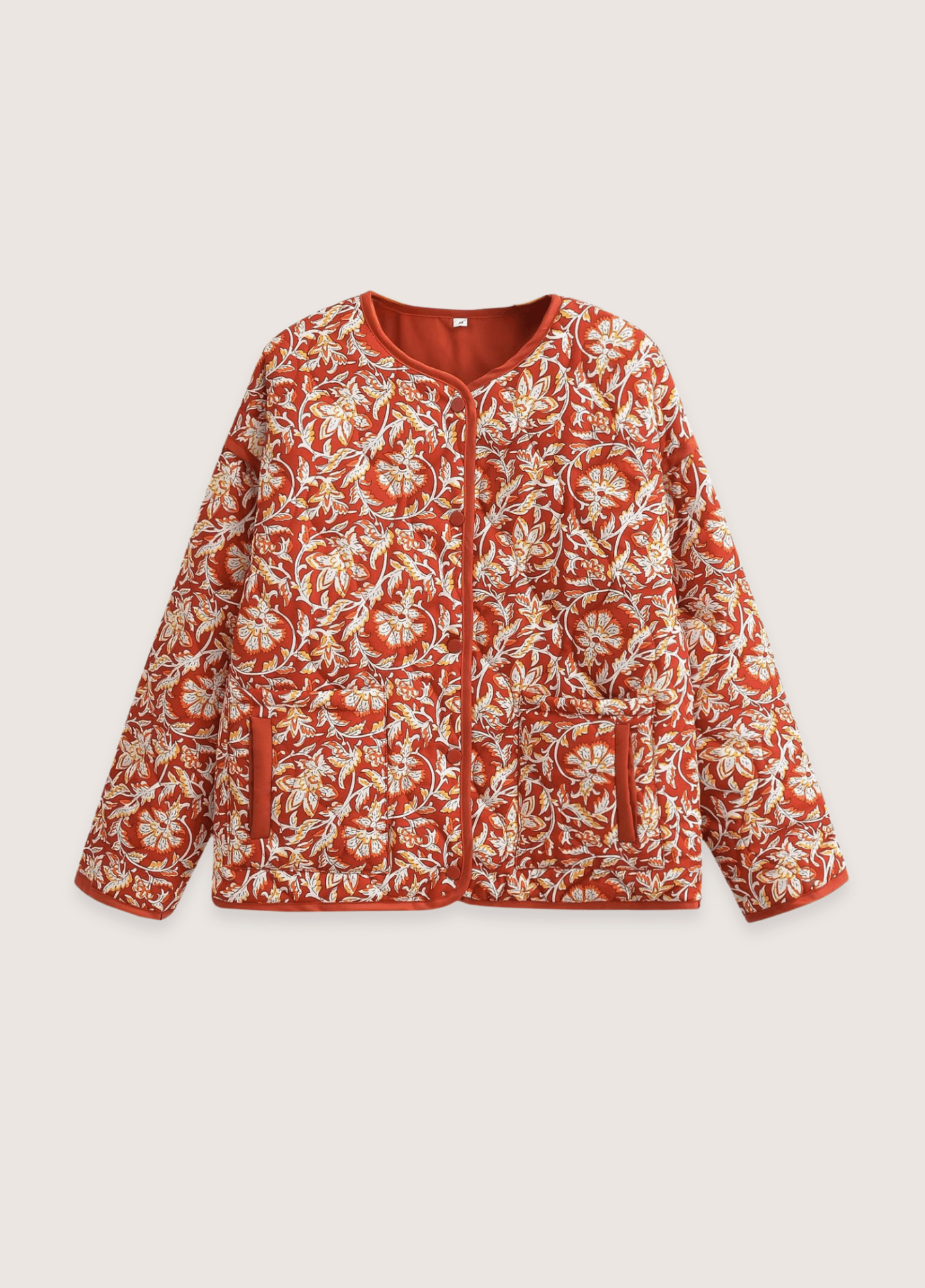 Veste kimono femme floral terracotta – Floral Terracotta