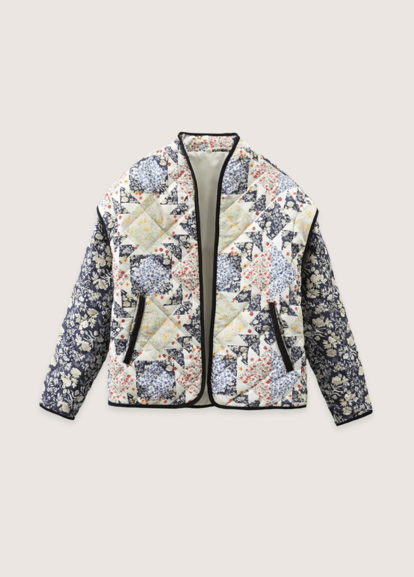 Veste kimono femme coton motif chrysanthème bleu – Hanabi Garden