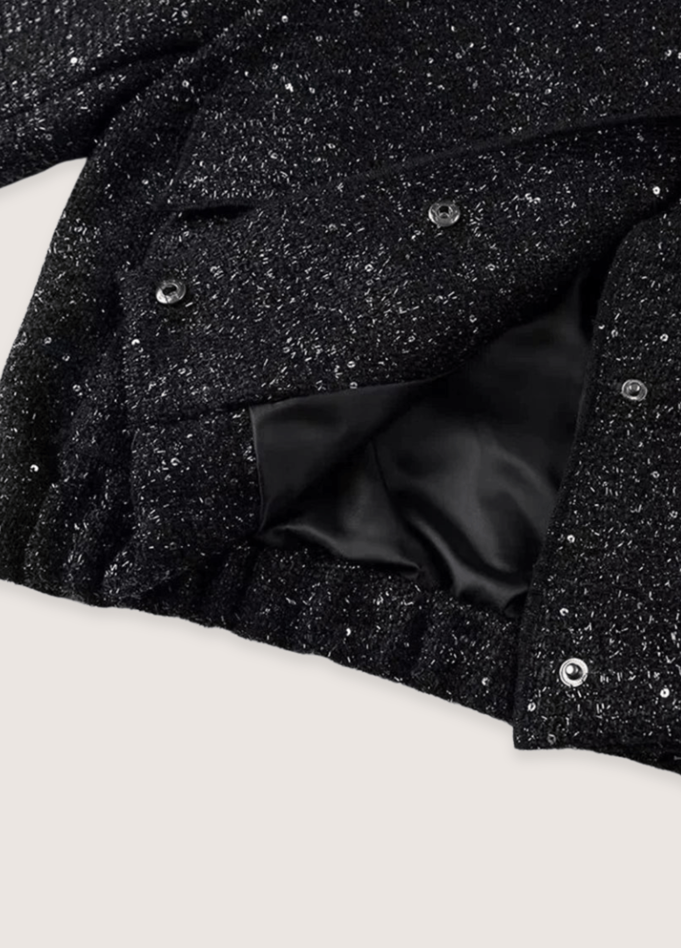 Veste kimono femme satiné floral noir – Hoshi