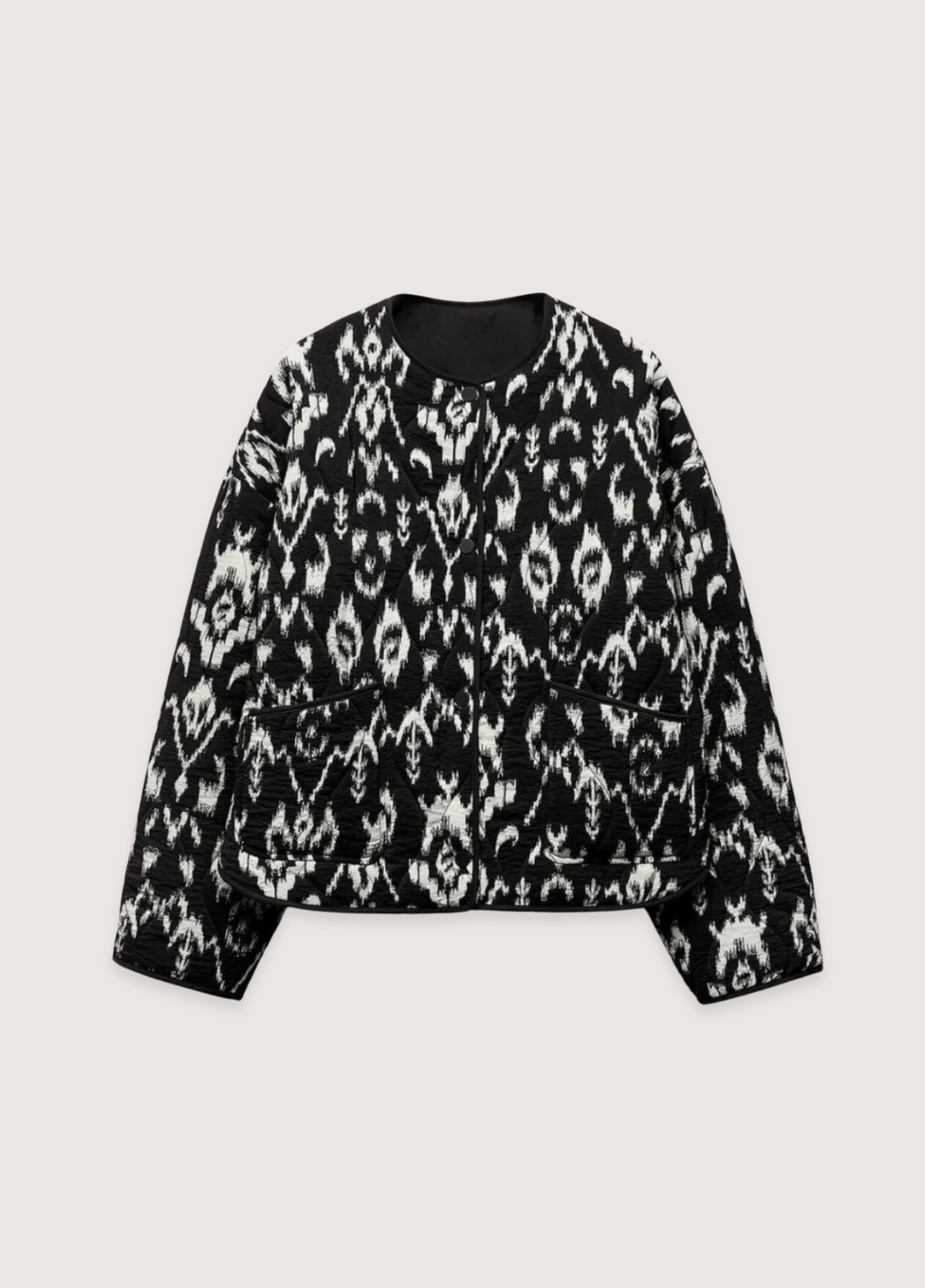 Veste kimono femme géométrique noir – Ikat