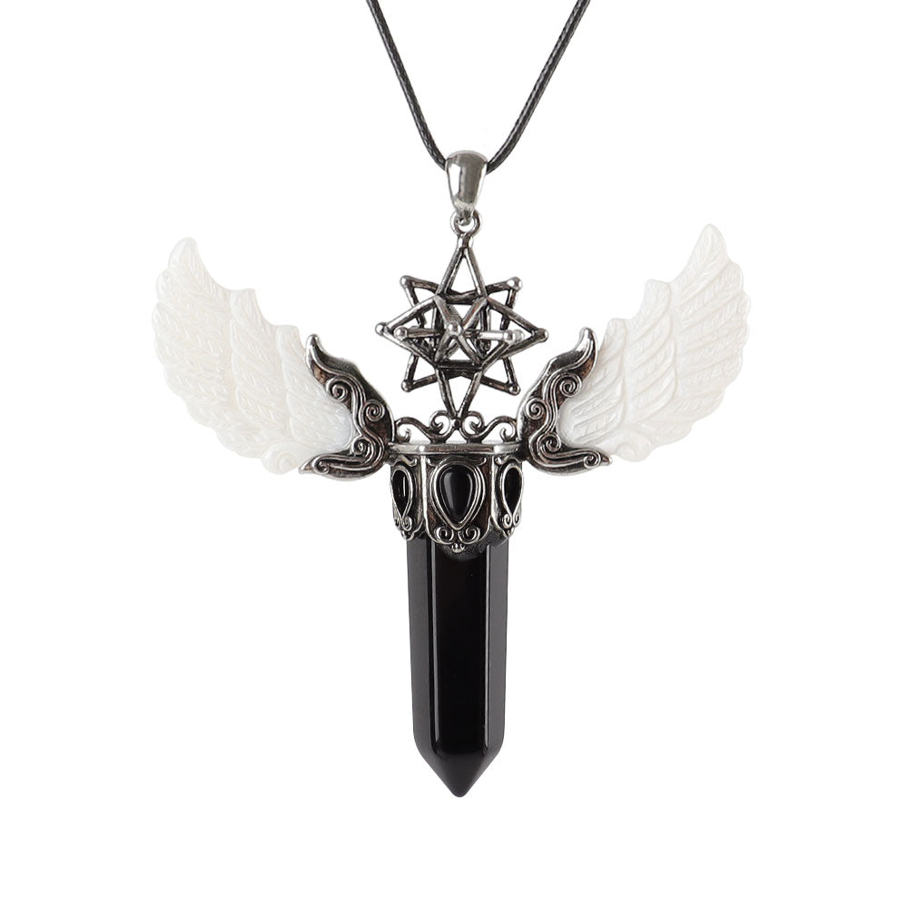 ATELIER-TIBET – Pendentif Aile Vintage en Cristal Naturel