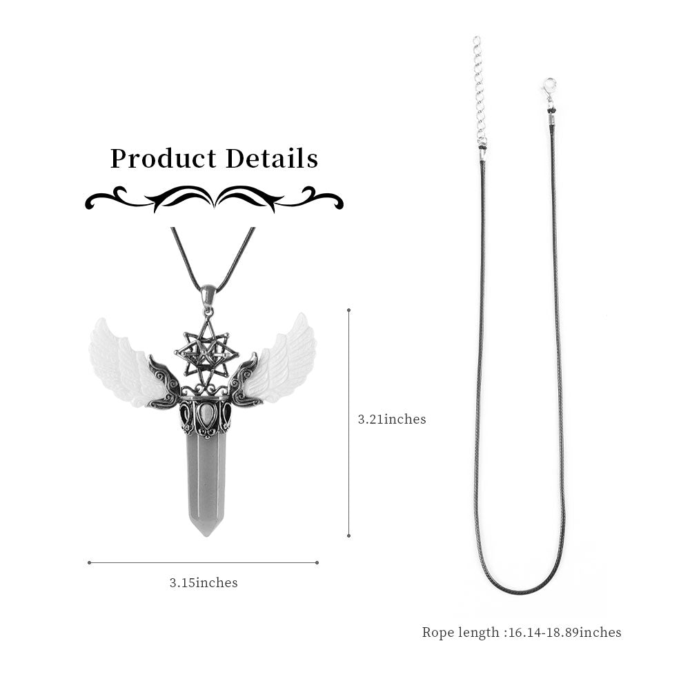 ATELIER-TIBET – Pendentif Aile Vintage en Cristal Naturel