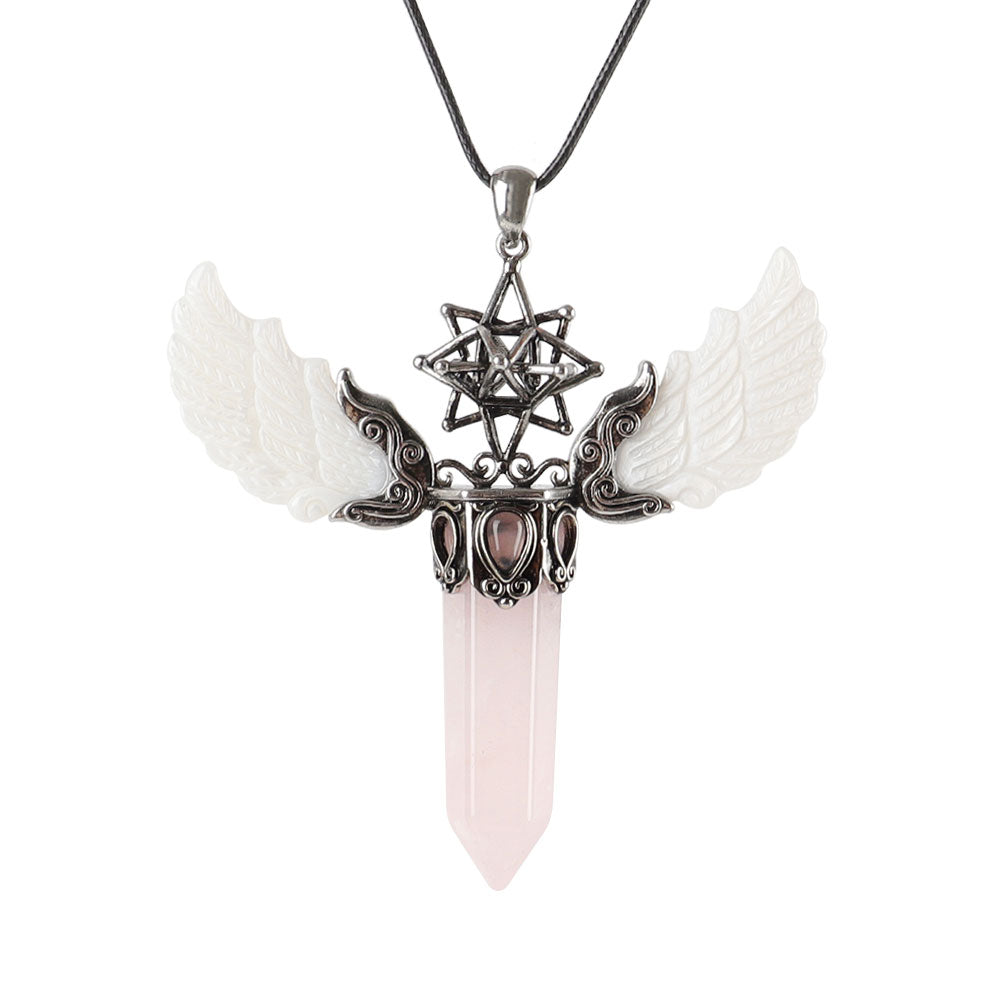 ATELIER-TIBET – Pendentif Aile Vintage en Cristal Naturel