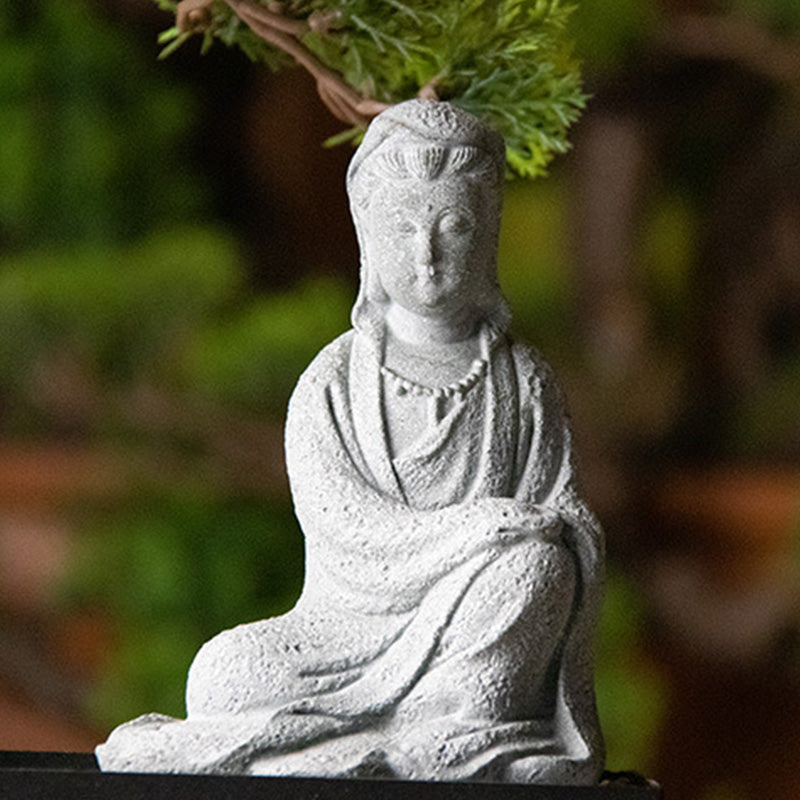 ATELIER-TIBET Statue Avalokiteshvara en grès – Bénédiction et sérénité pour la maison