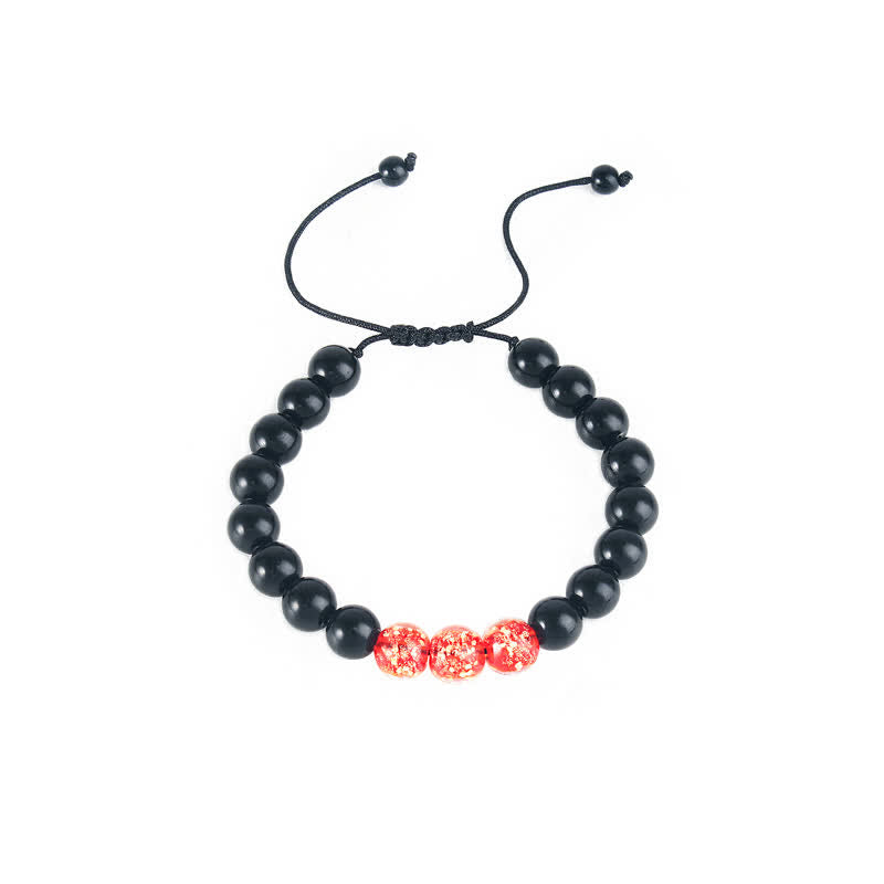 ATELIER-TIBET – Bracelet Force en Obsidienne Noire 10 mm & Pierre Lumineuse | Protection & Ancrage