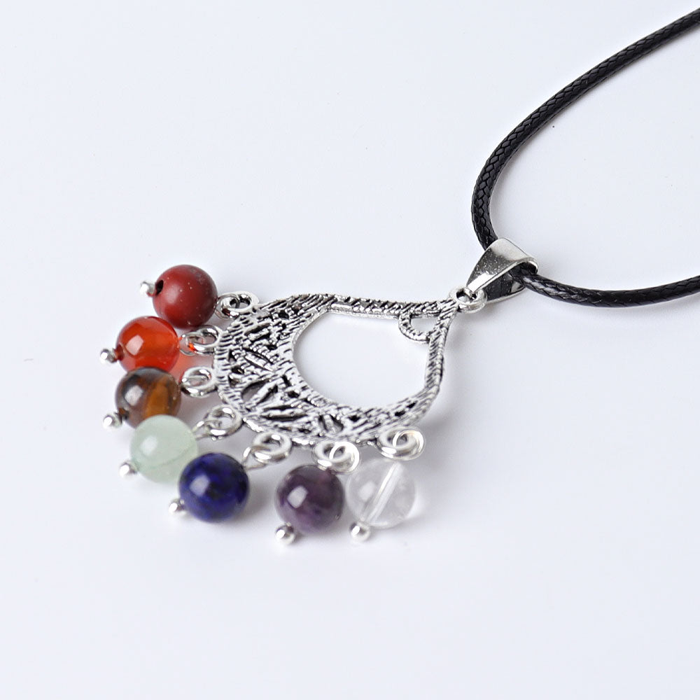 ATELIER-TIBET Pendentif Chakra 7 Pierres 38mm