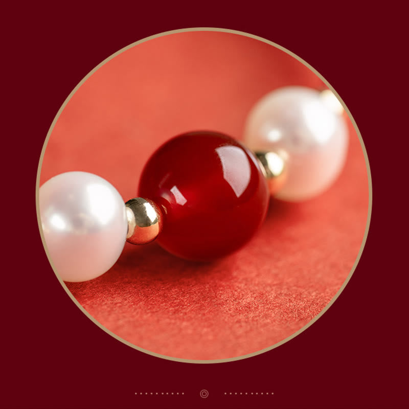 ATELIER-TIBET – Bracelet Fil Rouge en Argent Sterling 925 avec Symbole Fu (福)