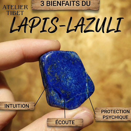 ATELIER-TIBET Bracelet Lapis-Lazuli – Perles naturelles, élégance & pierre de sagesse