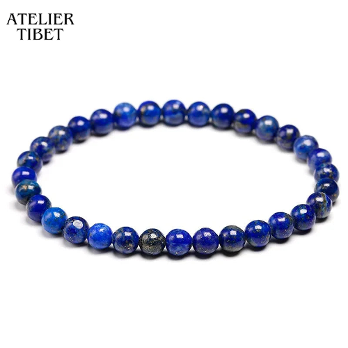 ATELIER-TIBET Bracelet Lapis-Lazuli – Perles naturelles, élégance & pierre de sagesse
