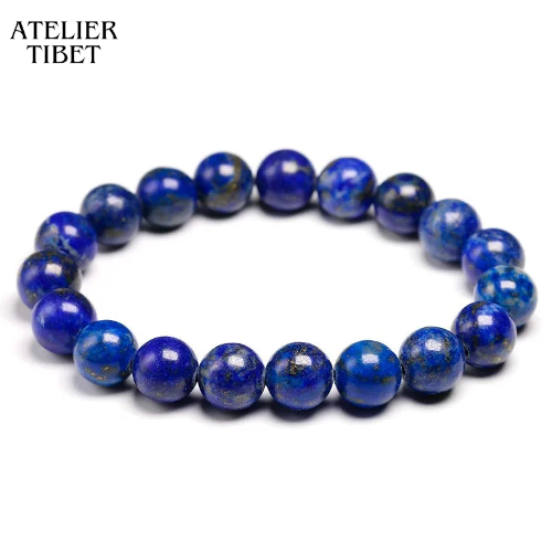 ATELIER-TIBET Bracelet Lapis-Lazuli – Perles naturelles, élégance & pierre de sagesse