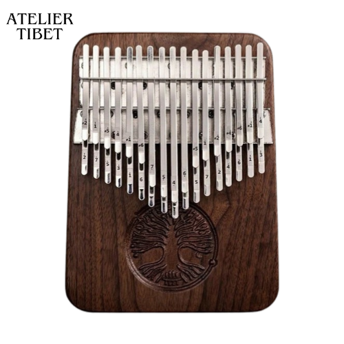 ATELIER-TIBET Kalimba « Reveil d’Âme » – Piano à pouces en bois, instrument mélodique & méditatif