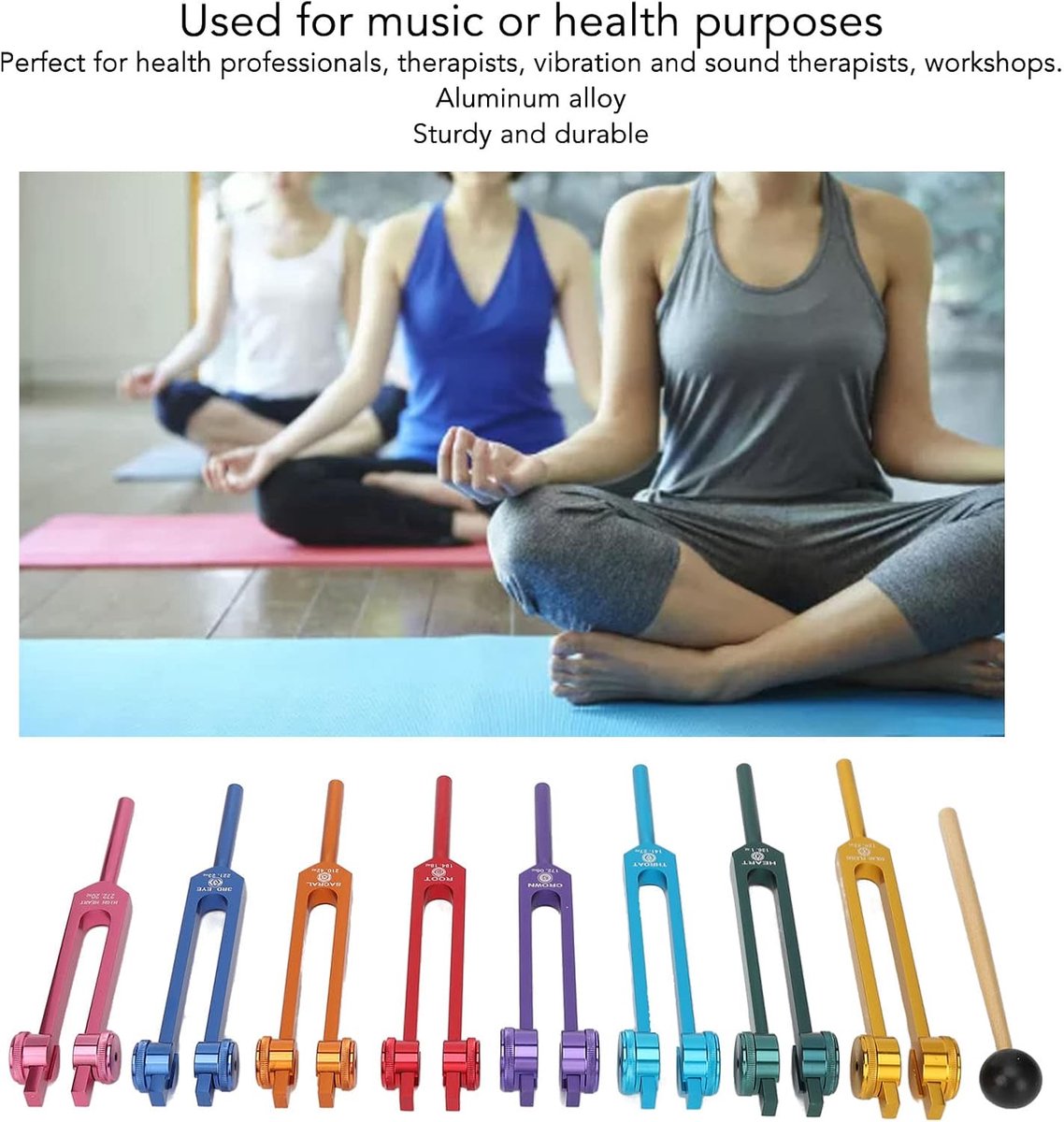 ATELIER-TIBET Set de Diapasons Chakra – Ensemble complet pour équilibre énergétique & bien-être