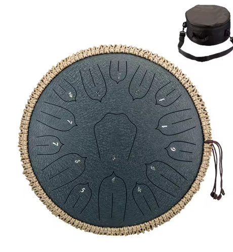 ATELIER-TIBET Tongue Drum 15 Notes 432 Hz – Mandala, Pack Complet