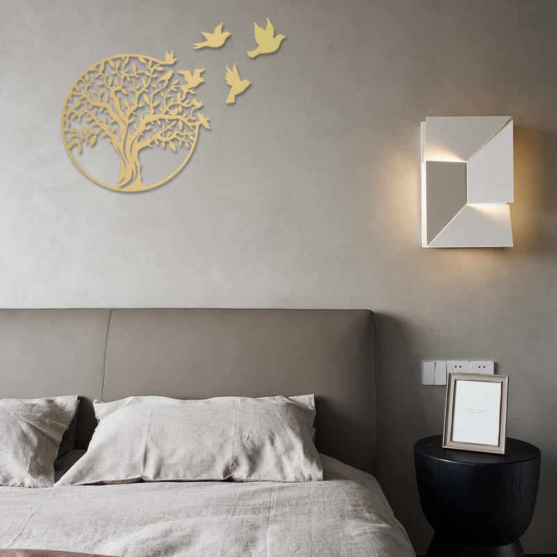 ATELIER-TIBET Pierre Arbre de vie Oiseaux Signe Cadeau de pendaison de crémaillère Art mural de l'unité