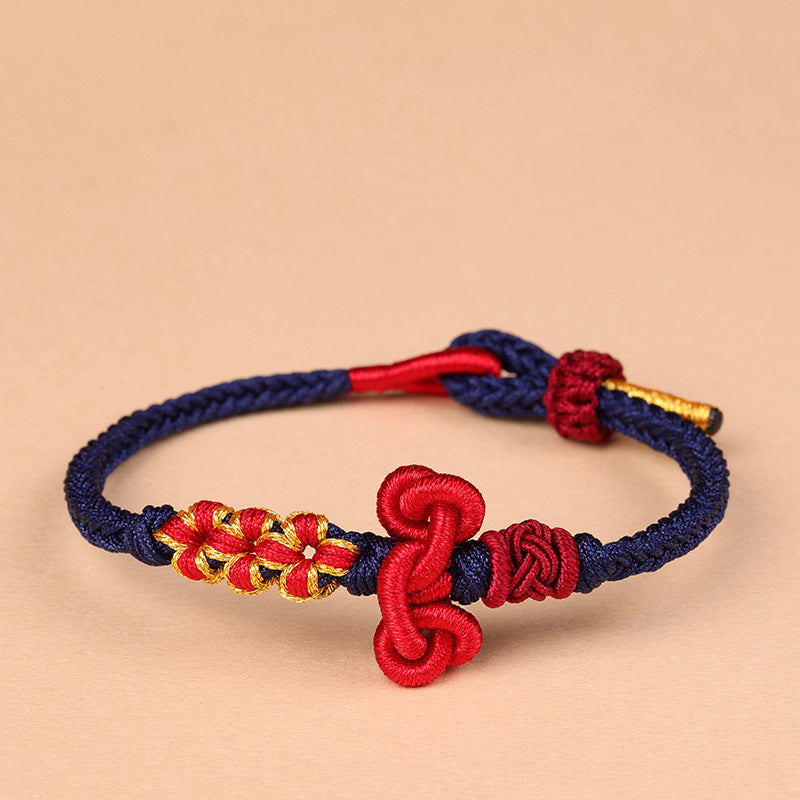 ATELIER-TIBET – Bracelet Fil Rouge avec Nœud Wenchang (Protection & Sagesse)