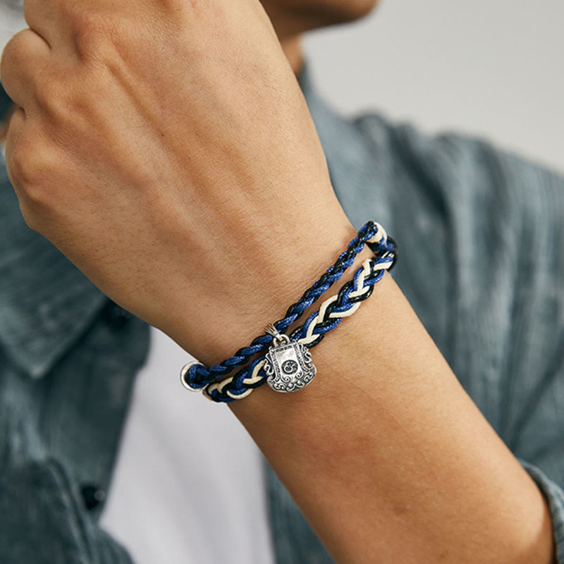 ATELIER-TIBET Bracelet Om Mani Padme Hum Argent 925 – Protection & Clarté