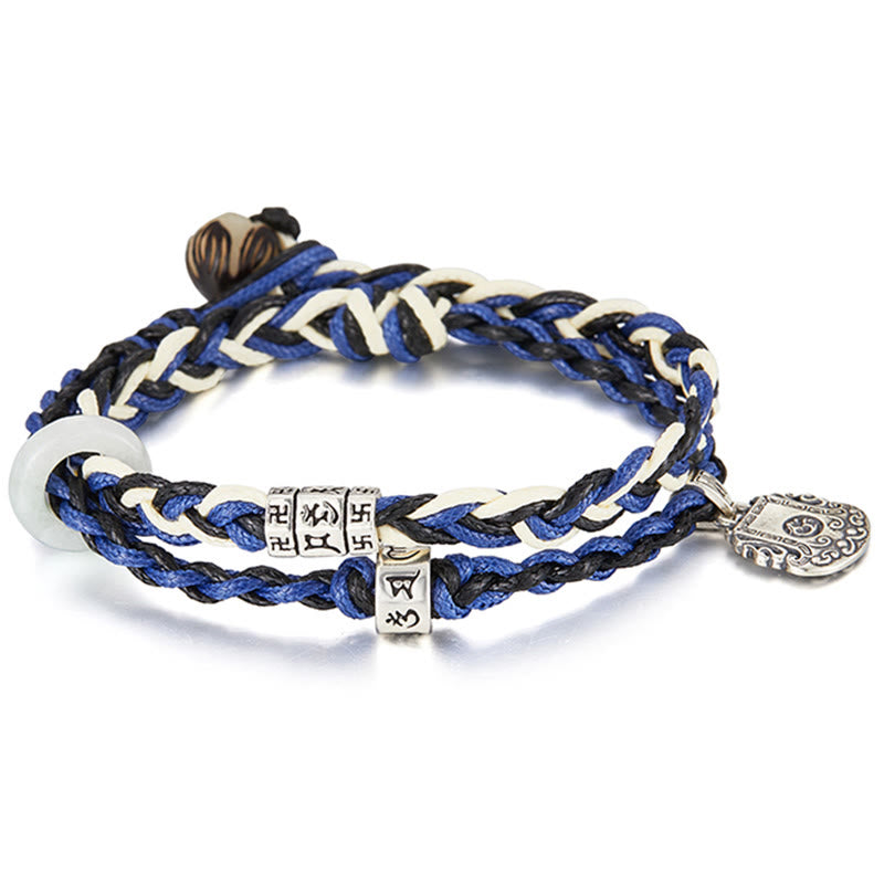 ATELIER-TIBET Bracelet Om Mani Padme Hum Argent 925 – Protection & Clarté