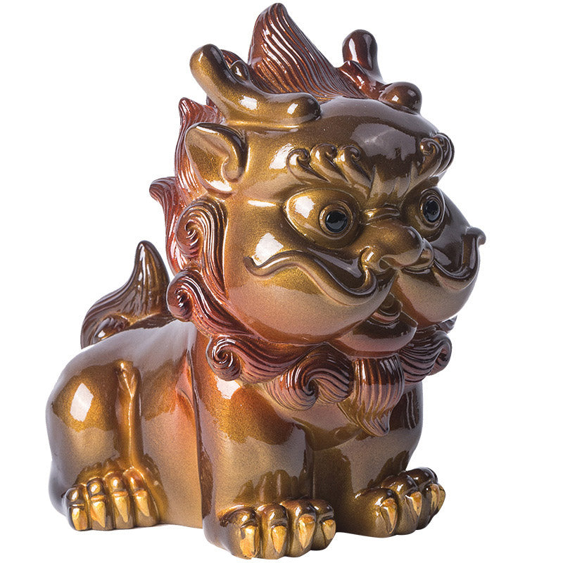 ATELIER-TIBET Pierres changeantes de couleur, petite figurine en résine PiXiu pour thé, animal de compagnie, richesse, décoration de la maison