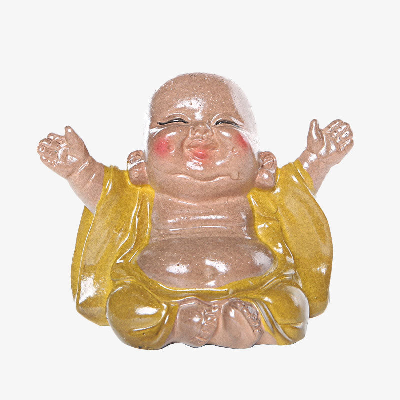 ATELIER-TIBET changeantes de couleur Bouddha rieur résine thé animal de compagnie richesse maison figurine décoration