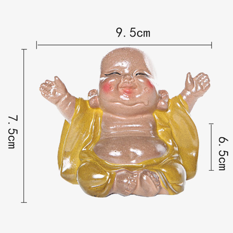 ATELIER-TIBET changeantes de couleur Bouddha rieur résine thé animal de compagnie richesse maison figurine décoration