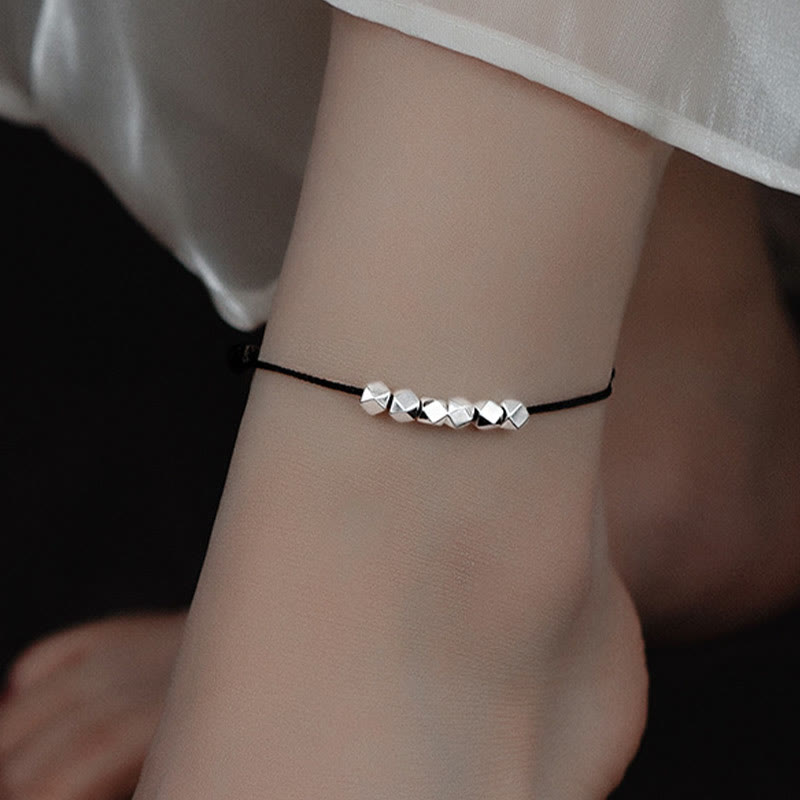 ATELIER-TIBET Chevillère Spirituelle Argent 925 et Corde Tressée