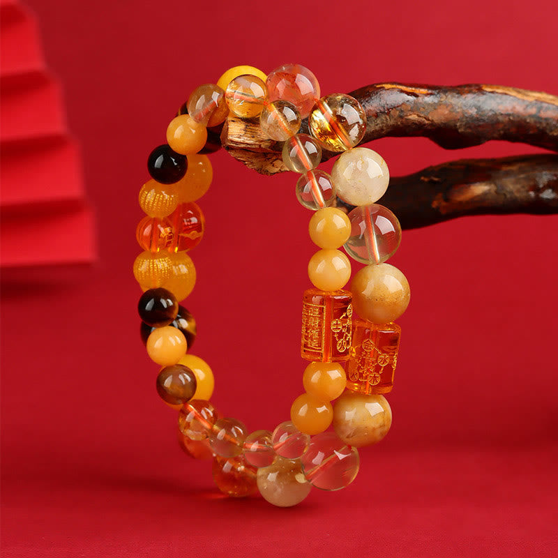 ATELIER-TIBET – Bracelet Agate des Cinq Éléments – Harmonie & Équilibre – Perles 8 mm