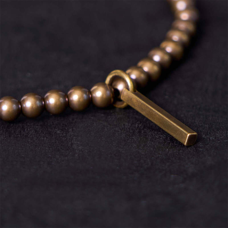 ATELIER-TIBET – Bracelet Spirituel Self-Care en Perles de Cuivre & Laiton