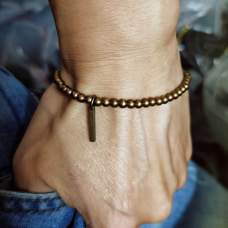 ATELIER-TIBET – Bracelet Spirituel Self-Care en Perles de Cuivre & Laiton