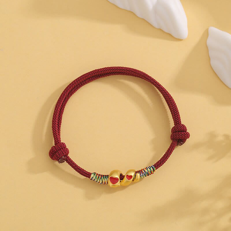 ATELIER-TIBET – Bracelet de Protection Fil Rouge avec Breloque Serpent en Alliage de Cuivre (Ajustable)
