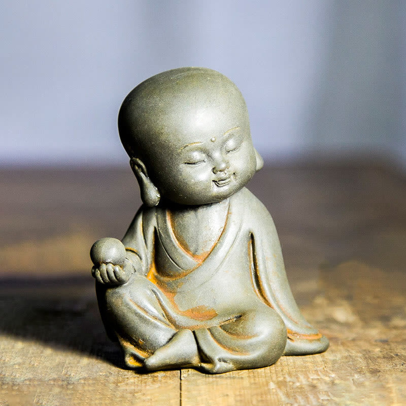 ATELIER-TIBET Pierres faites à la main, Ksitigarbha Kwan Yin Guanyin Avalokitesvara Tathagata, poudre de fer rouille, Statue en résine moulée, décoration de la maison