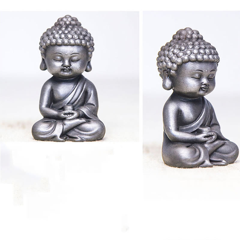 ATELIER-TIBET Pierres faites à la main, Ksitigarbha Kwan Yin Guanyin Avalokitesvara Tathagata, poudre de fer rouille, Statue en résine moulée, décoration de la maison