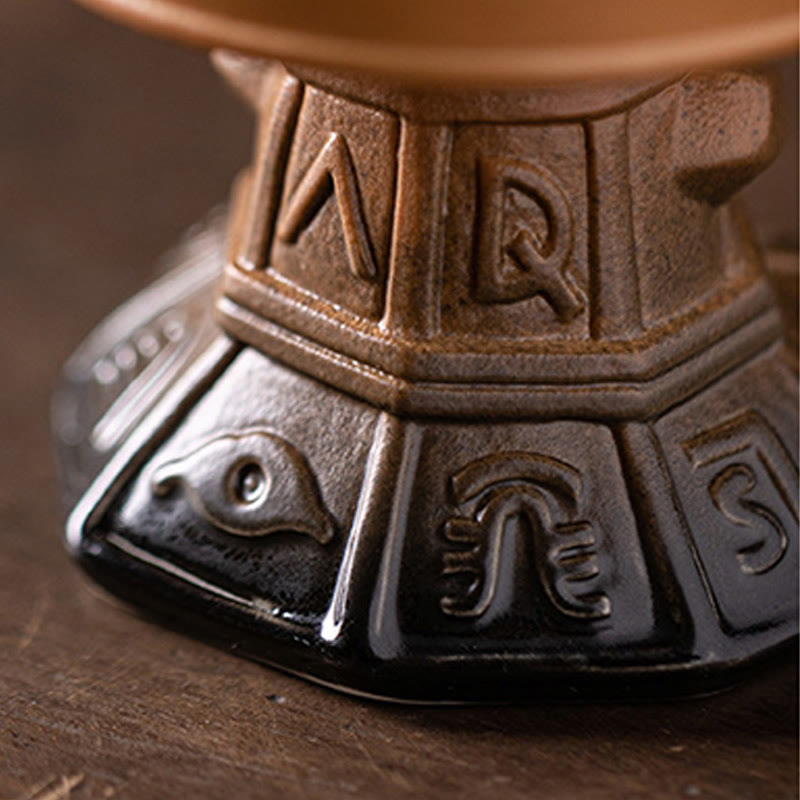 ATELIER-TIBET Brûleur d'encens en céramique de guérison en Buddha Stones Sanxingdui Décoration de bureau