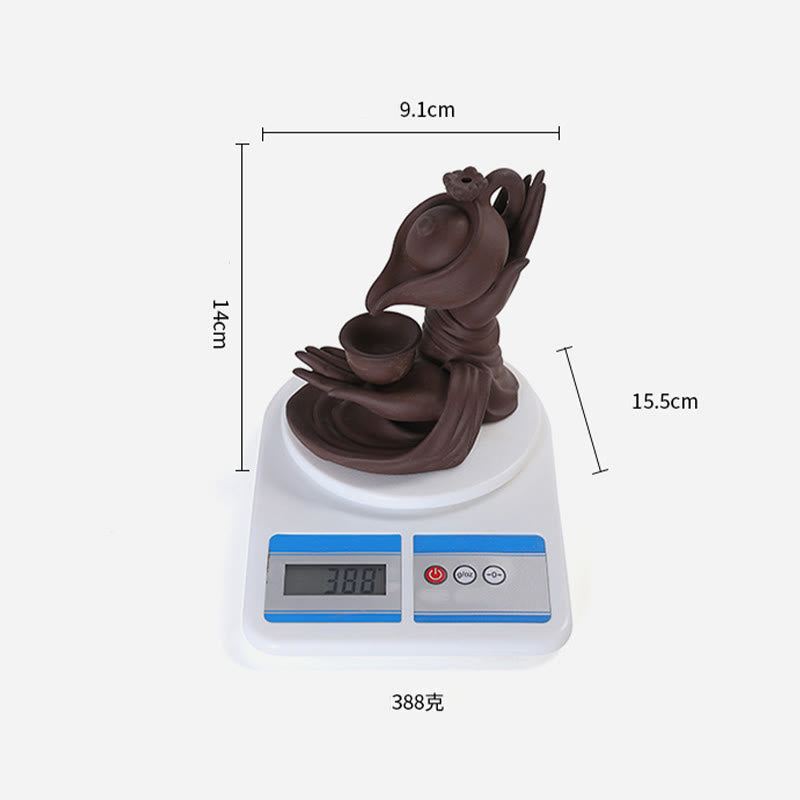 ATELIER-TIBET – Porte-Encens Main de Bouddha Céramique – Effet Fumée à Reflux 13,7 cm