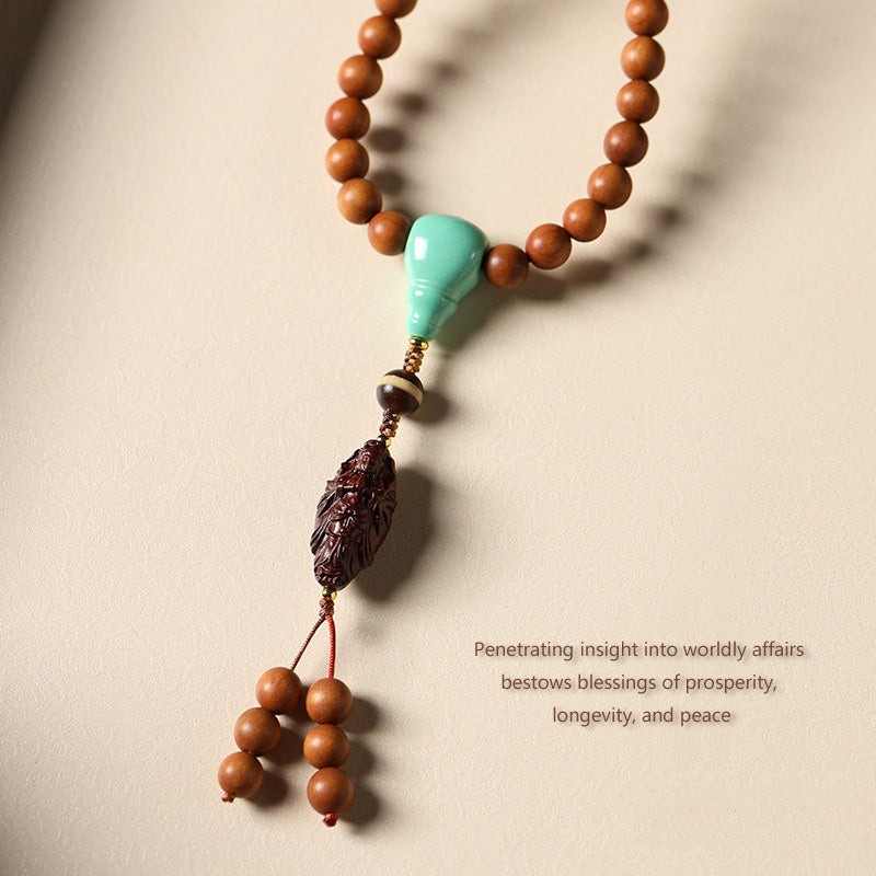 ATELIER-TIBET Bracelet Guanyin en Bois de Santal – Bois Précieux & Graines de Bodhi