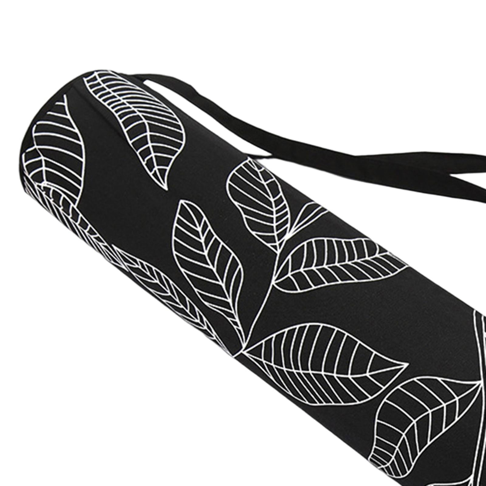 ATELIER-TIBET – Sac de Yoga Noir à Motif Floral en Polyester