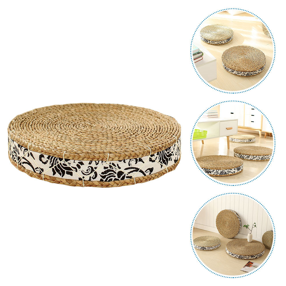 ATELIER-TIBET Coussin de Méditation Tatami en Paille – Assise Naturelle & Confort Sol