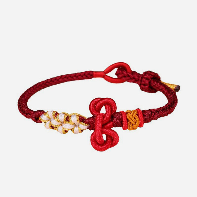 ATELIER-TIBET – Bracelet Fil Rouge avec Nœud Wenchang (Protection & Sagesse)