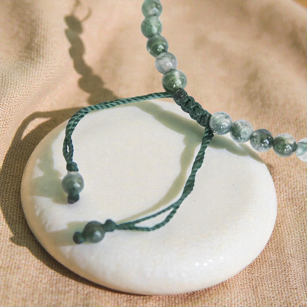 ATELIER-TIBET – Bracelet Ajustable Sérénité en Agate Mousse