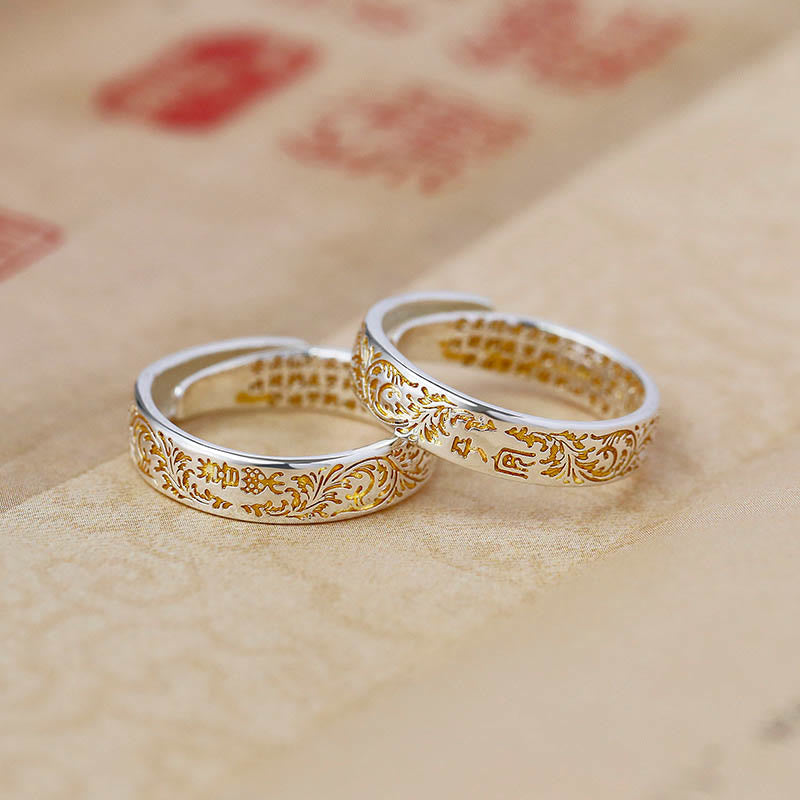 ATELIER-TIBET – Bague Lotus Ajustable en Cuivre Gravé