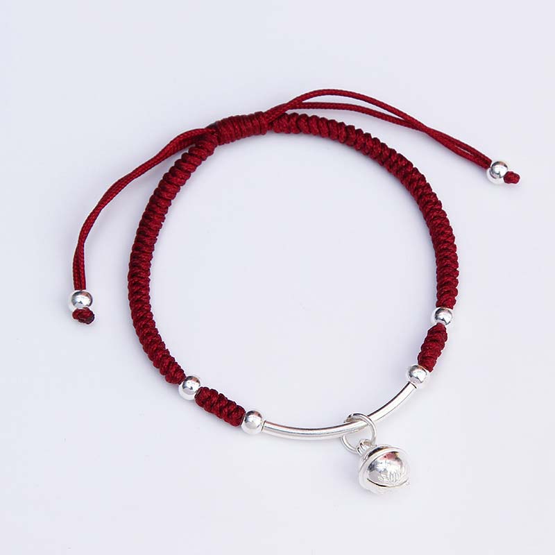 ATELIER-TIBET – Bracelet Unisexe à Grelot Rouge (Fil Rouge Protecteur)