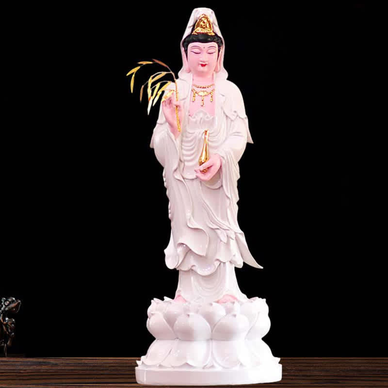 ATELIER-TIBET Figurine de Bodhisattva Avalokitesvara de Chenrezig Statue en résine Harmony Décoration de la maison