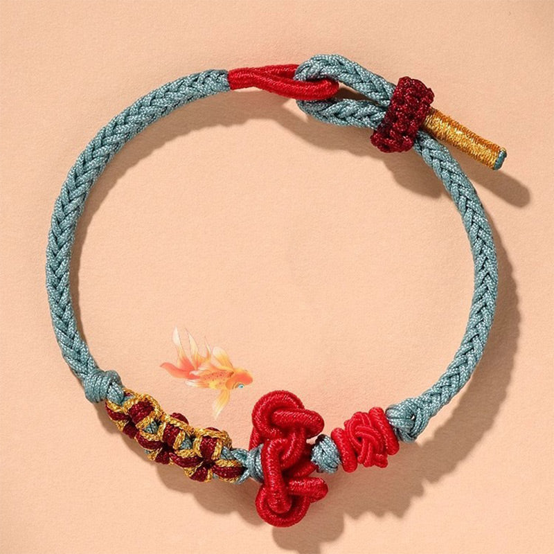 ATELIER-TIBET – Bracelet Fil Rouge avec Nœud Wenchang (Protection & Sagesse)