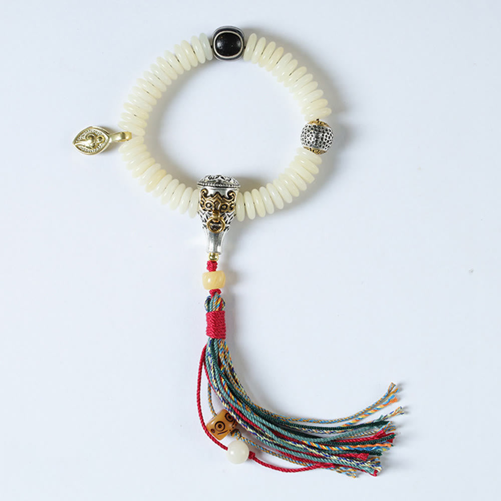 ATELIER-TIBET – Bracelet Mala Graine de Bodhi Blanche