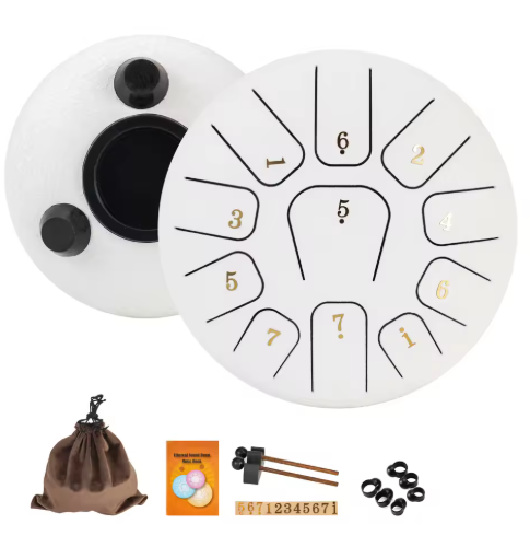 Tongue Drum Débutant – 11 Notes, Pack Complet avec Accessoires & Formation