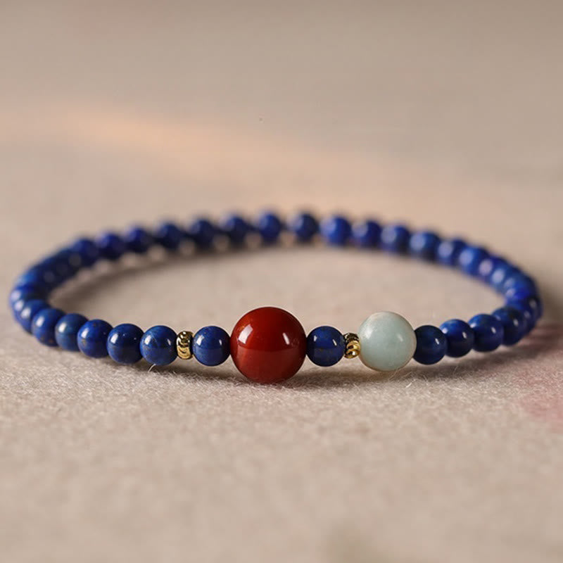 ATELIER-TIBET – Bracelet Équilibre en Lazurite Naturelle 4 mm (Méditation & Pleine Conscience)