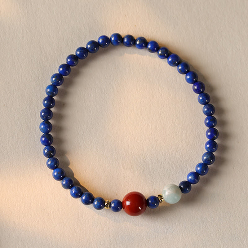 ATELIER-TIBET – Bracelet Équilibre en Lazurite Naturelle 4 mm (Méditation & Pleine Conscience)