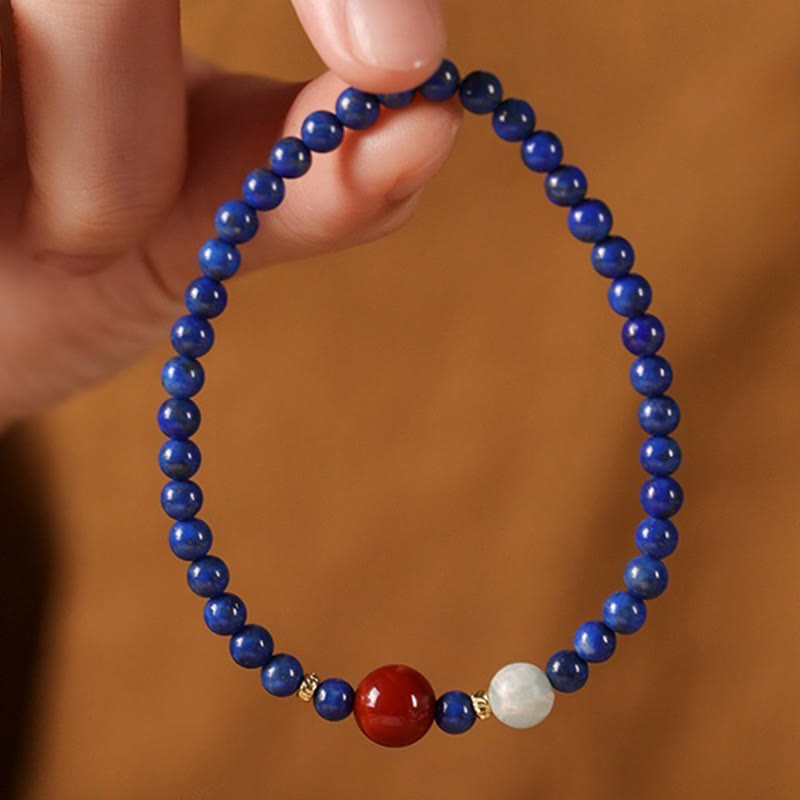 ATELIER-TIBET – Bracelet Équilibre en Lazurite Naturelle 4 mm (Méditation & Pleine Conscience)
