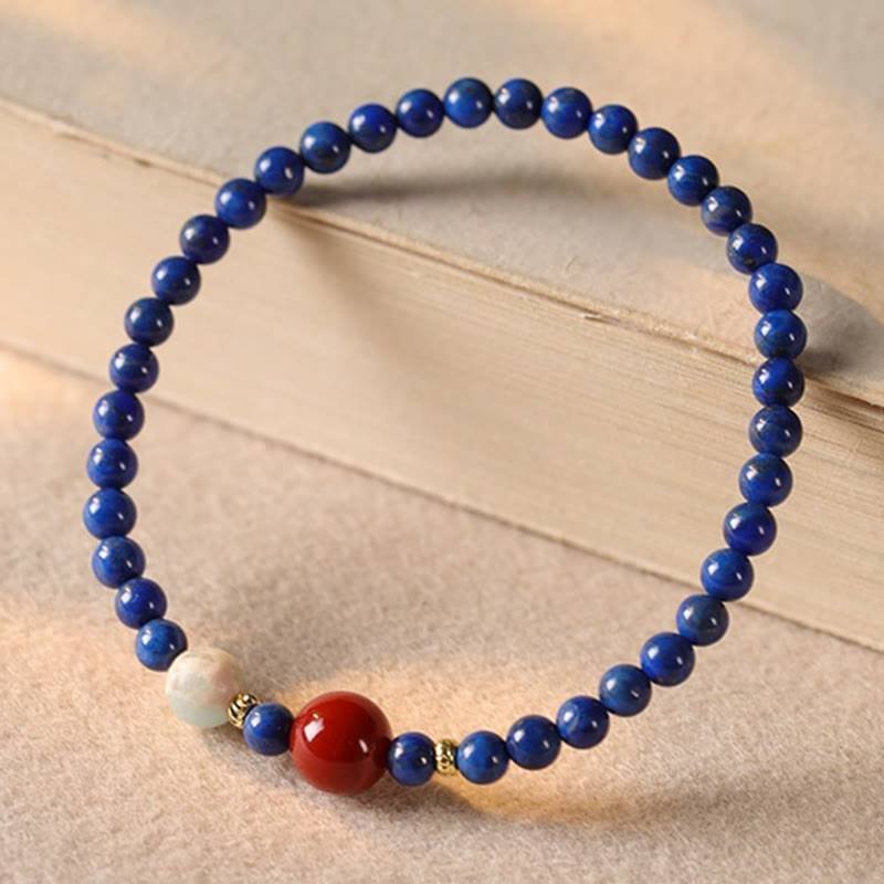 ATELIER-TIBET – Bracelet Équilibre en Lazurite Naturelle 4 mm (Méditation & Pleine Conscience)